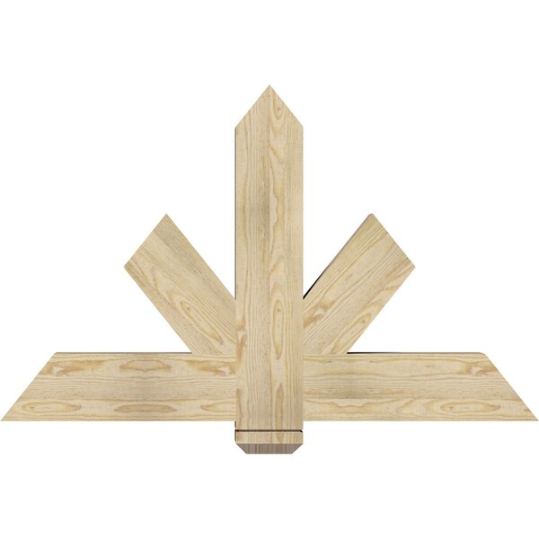 Ekena Millwork Kennewick Rough Sawn Timber Gable Bracket, Douglas Fir, 48"W x 30"H x 4"D x 6"F, 15/12 Pitch GBW048X30X0406KEN00RDF - main